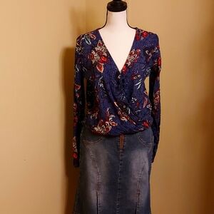 Faux wrap top by Hollister